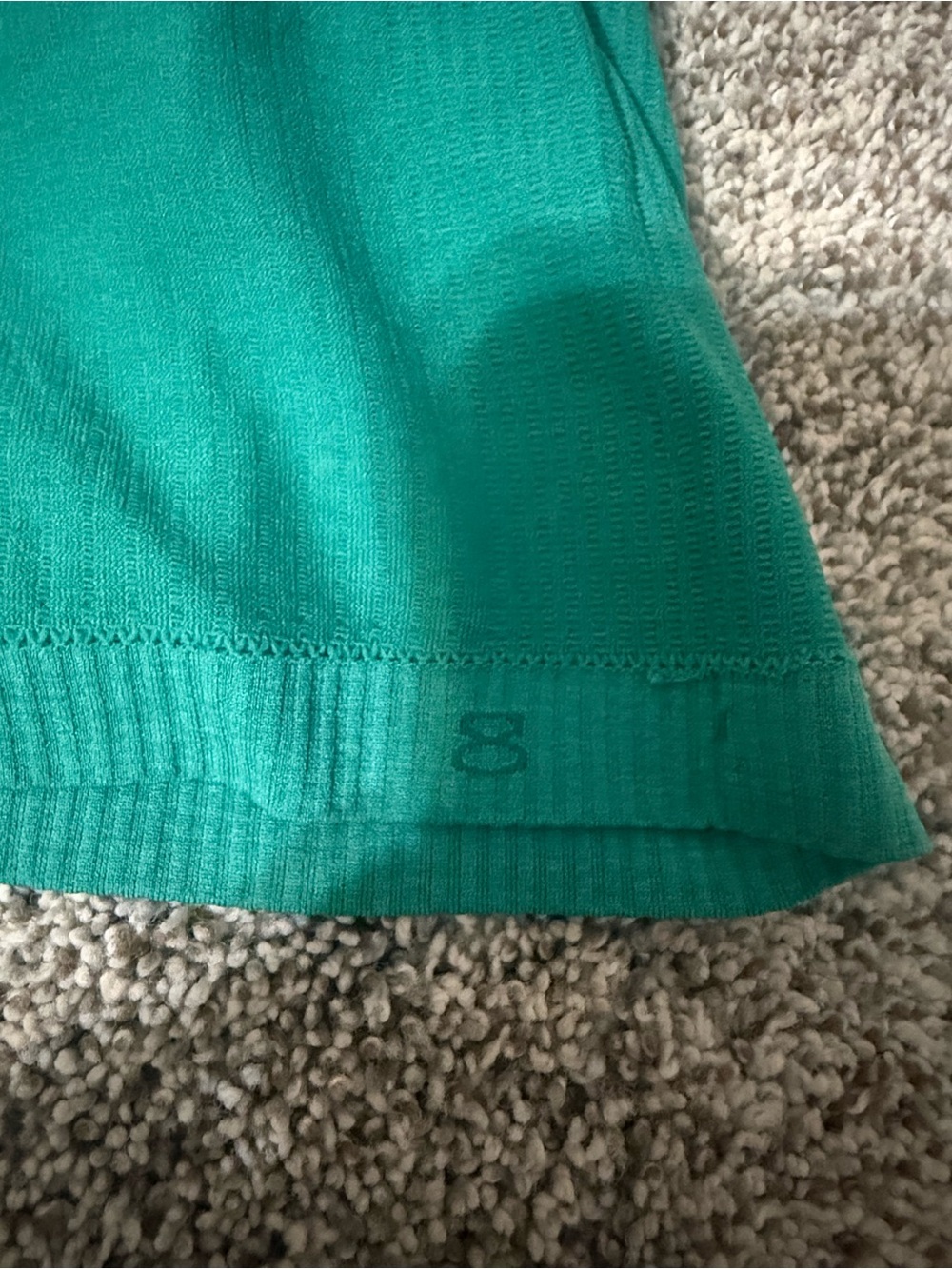 Lululemon Green Ribbed Racerback Tank Top - Picture 3 of 3
